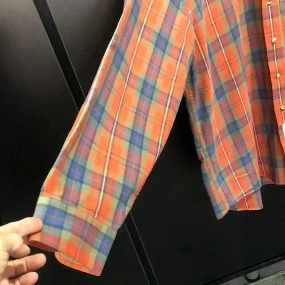 Savane No Wrinkles Plaid,chest pocket,long sleeve button down,flannel,warm,soft - Picture 5 of 8